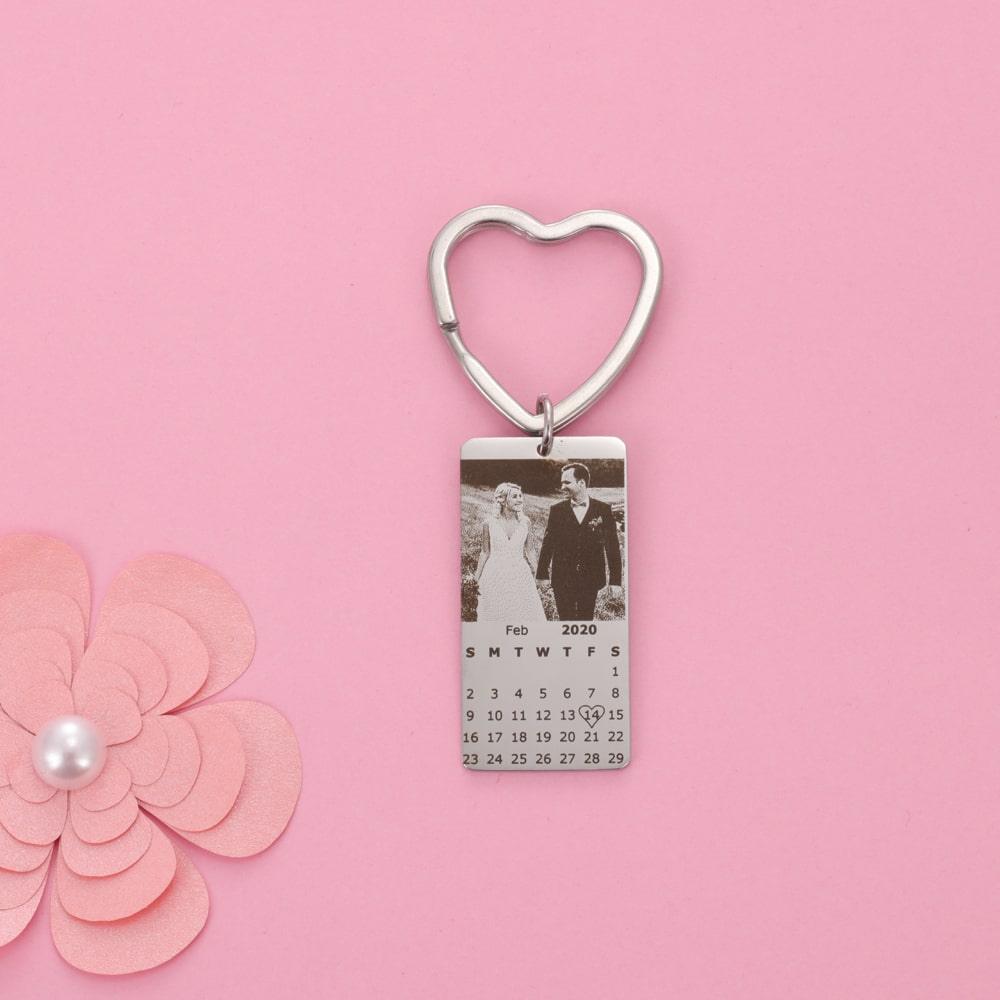 Personalized Calendar Photo Keychain - Herzschmuck